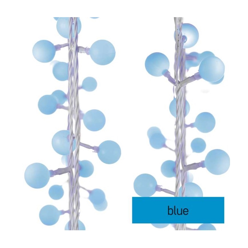 Guirnalda LED para exterior 40 LEDs/9 m IP44 azul