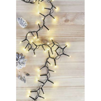 Guirnalda LED para exterior 400 LEDs/13 m IP44 blanco cálido