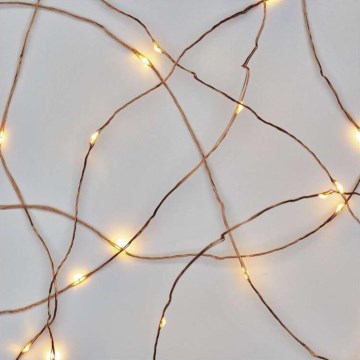 Guirnalda LED para exterior 40xLED/9m IP44 blanco cálido
