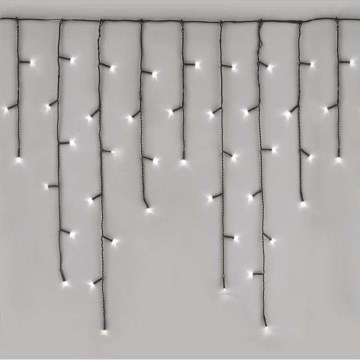 Guirnalda LED para exterior, 600 LEDs, 8 modos, 15 m, IP44, blanco frío
