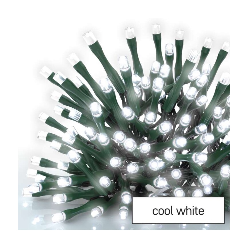 Guirnalda LED para exterior, 600 LEDs, 8 modos, 15 m, IP44, blanco frío
