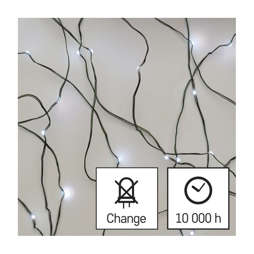 Guirnalda LED para exterior 75xLED/12,5m IP44 blanco frío