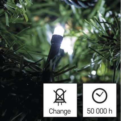 Guirnalda LED para exterior 80xLED/13m IP44 blanco frío