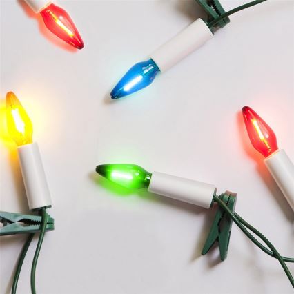 Cadena de luces LED para exterior FELICIA FILAMENT 20xE10 19 m, multicolor/blanco cálido, IP44, Fabricado en la República Checa