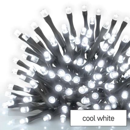Guirnalda LED para exteriores 50xLED/5m IP44, blanco frío