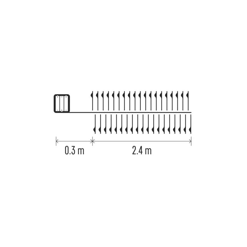 Guirnalda navideña LED 100xLED/3xAA 2,7 m blanco frío