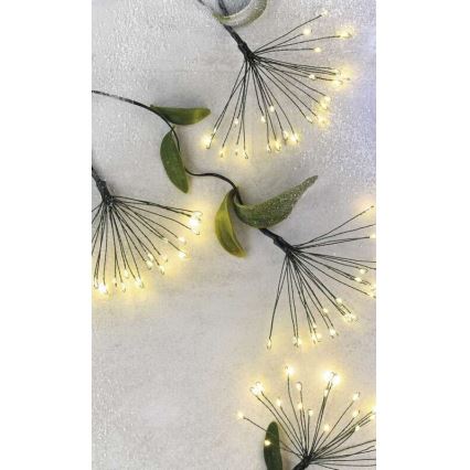 Guirnalda navideña LED 300xLED 5,2+3 m blanco cálido