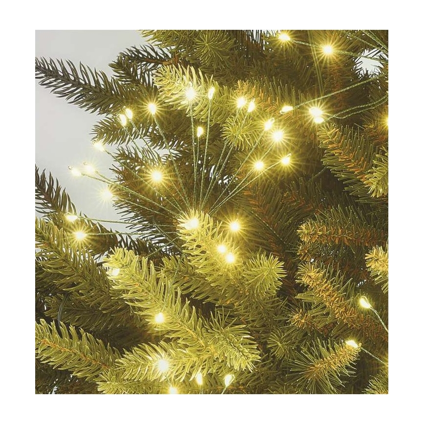 Guirnalda navideña LED 300xLED 5,2+3 m blanco cálido