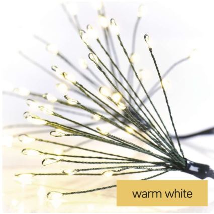 Guirnalda navideña LED 300xLED 5,2+3 m blanco cálido