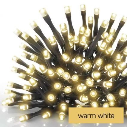 Guirnalda navideña LED para exterior 100xLED/1x2m IP44 blanco cálido