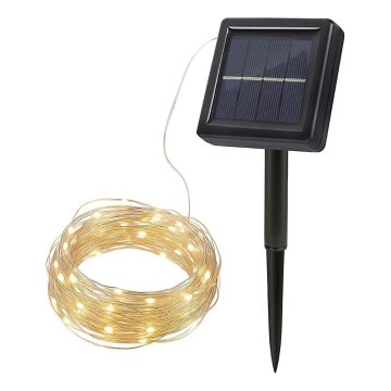 Guirnalda solar decorativa LED, 22 m, batería 3,7 V 800 mAh