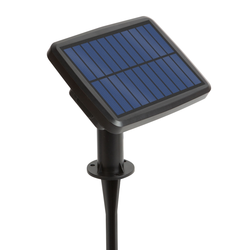 Guirnalda solar LED regulable 15xLED/1,5W/3,7/5V 2700-10000K 2200 mAh 9 m IP65 negra + mando a distancia