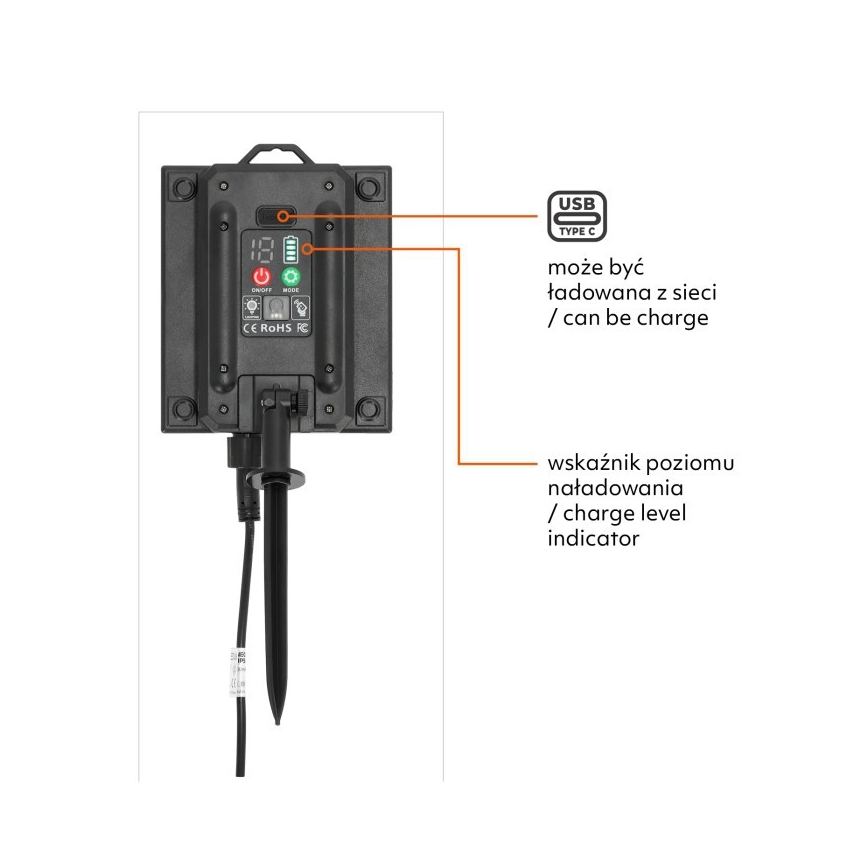 Guirnalda decorativa solar LED regulable STARLIGHT NEO 10xE27/3,7V 2700K IP54 1200 mAh 11,5m + mando a distancia
