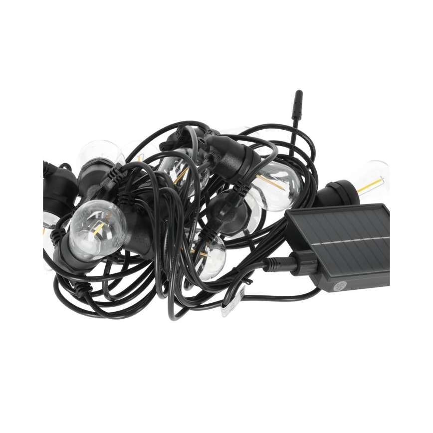 Guirnalda decorativa solar LED regulable STARLIGHT NEO 20xE27/3,7V 2700K IP54 1200 mAh 11,5 m + mando a distancia