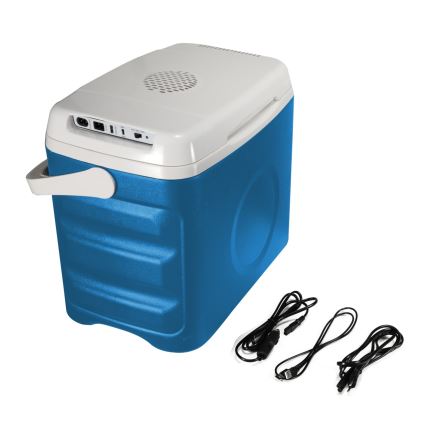 Guzzanti GZ 30BW - Nevera portátil para automóvil, 29 l, 65 W/12 V/230 V, azul