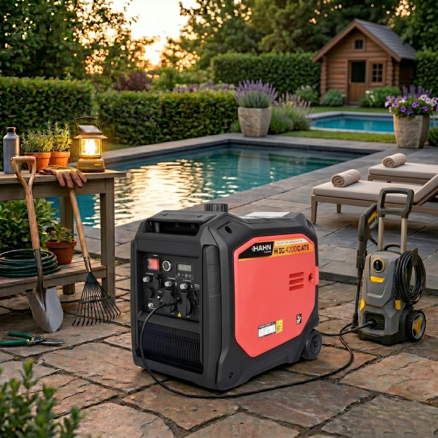 Hahn & Sohn 20062 - Generador a gasolina/GLP H IG 4200 G ATS 4200/3800W