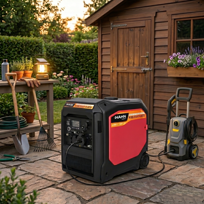 Hahn & Sohn 20086 - Grupo electrógeno gasolina/GLP HIG 5500 G ATS 5500/5000W