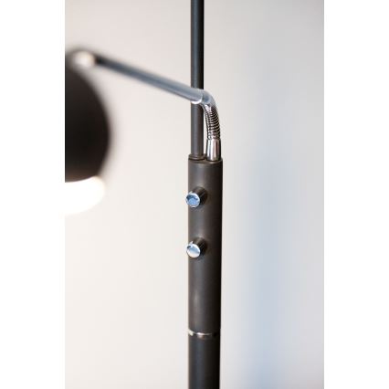 Halo Design 716067 - Lámpara de pie LED regulable VEGAS LED/20W/230V + LED/5W negro/cromo brillante