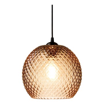 Halo Design 718368 - Lámpara colgante con cable NOBB 1xE27/40W/230V Ø 22 cm marrón ahumado