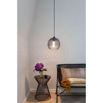 Halo Design 718443 - Lámpara colgante con cable NOBB 1xE27/40W/230V Ø 22 cm gris ahumado