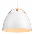 Halo Design 734870 - Lámpara colgante con cable OSLO 1xE27/40W/230V Ø 40 cm blanco/roble