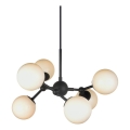 Halo Design 736546 - Lámpara de suspensión con cable ATOM 6xG9/28W/230V Ø 45 cm negro/blanco