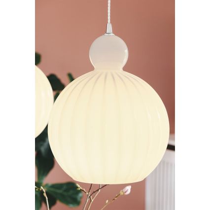 Halo Design 737321 - Lámpara colgante con cable BALL BALL 1xE27/40W/230V, diámetro 32 cm, blanca