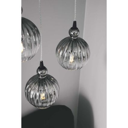 Halo Design 737338 - Lámpara colgante con cable BALL BALL 1xE27/40W/230V Ø 32 cm gris ahumado