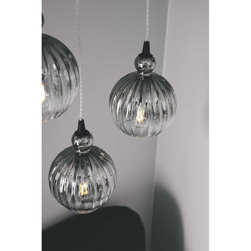 Halo Design 737338 - Lámpara colgante con cable BALL BALL 1xE27/40W/230V Ø 32 cm gris ahumado