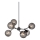 Halo Design 738823 - Lámpara colgante ATOM con cable 6xG9/28W/230V, diámetro 57 cm, negro/ahumado