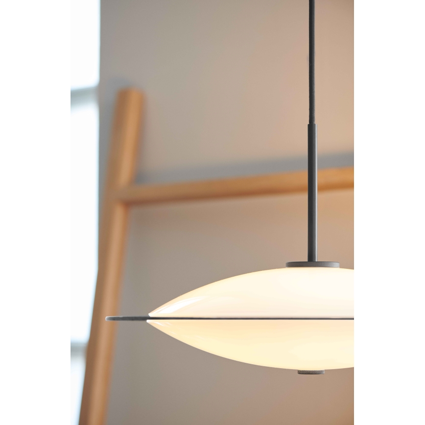 Halo Design 743629 - Lámpara colgante con cable ORBIT 3xG9/7W/230V Ø 40 cm blanco/latón/gris ahumado