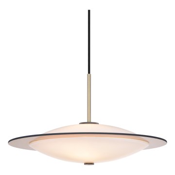 Halo Design 743629 - Lámpara colgante con cable ORBIT 3xG9/7W/230V Ø 40 cm blanco/latón/gris ahumado