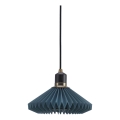 Halo Design 744060 - Lámpara colgante con cable PARIS 1xG9/28W/230V diámetro 24 cm azul/latón/roble