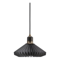 Halo Design 744084 - Lámpara colgante con cable PARIS 1xG9/28W/230V Ø 24 cm negro/latón/roble