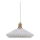 Halo Design 744169 - Lámpara colgante PARIS con cable 1xE27/60W/230V Ø 40 cm blanco/latón/roble