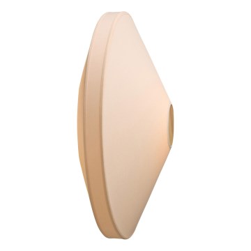 Halo Design 745104 - Aplique de pared PARIS 1xE27/40W/230V Ø 40 cm blanco/latón/roble