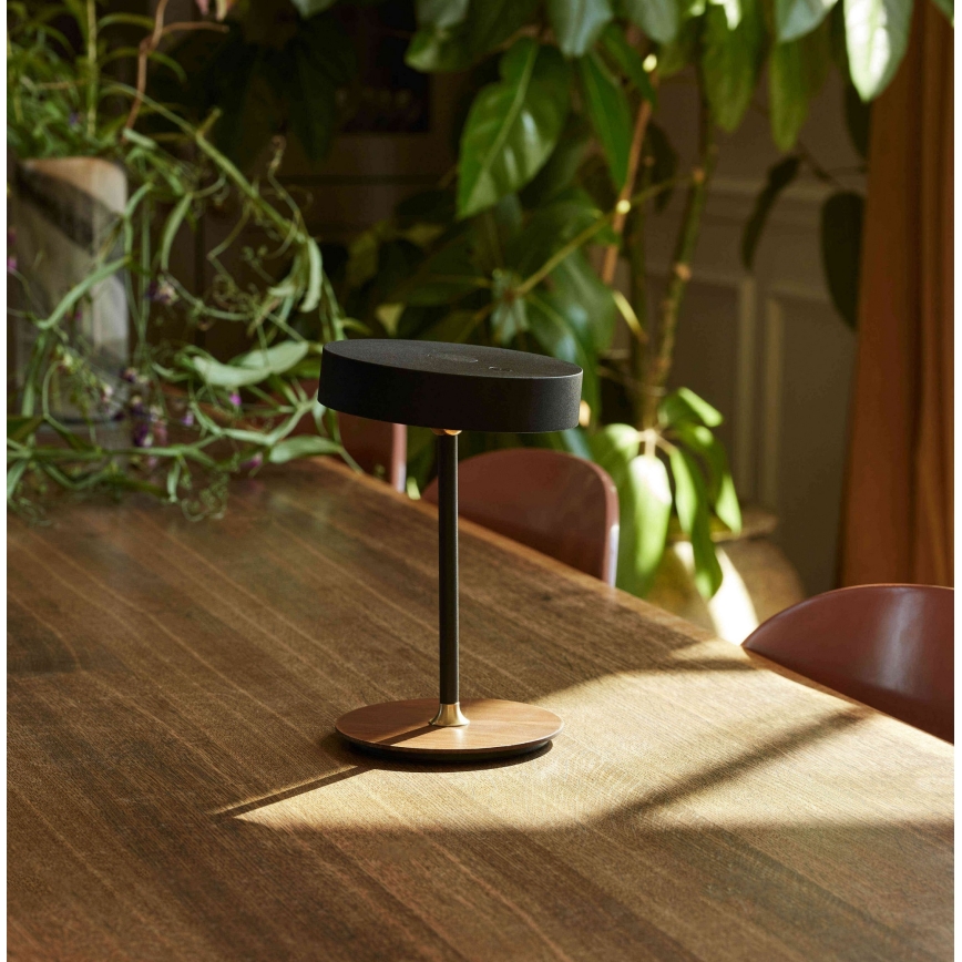 Halo Design 745777 - Lámpara de sobremesa recargable y regulable LED ON THE MOVE LED/2,5W/4000 mAh negro/madera