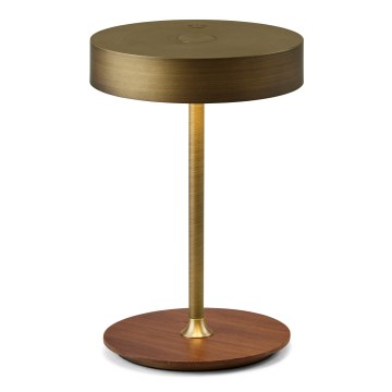 Halo Design 745784 - Lámpara de mesa recargable y regulable LED ON THE MOVE LED/2,5W/4000 mAh latón/madera