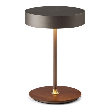 Halo Design 745791 - Lámpara de mesa recargable LED regulable ON THE MOVE LED/2,5W/4000 mAh gris/madera