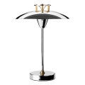 Halo Design 746163 - Lámpara de mesa recargable y regulable para exterior MINI STEPP LED/1,8W/1600 mAh IP44 cromo brillante
