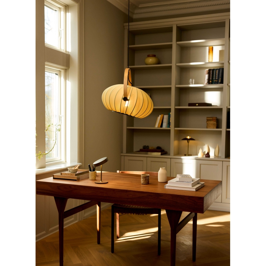 Halo Design 746361 - Lámpara colgante con cable DC 1xE27/40W/230V Ø 40 cm verde/roble