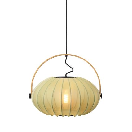 Halo Design 746361 - Lámpara colgante con cable DC 1xE27/40W/230V Ø 40 cm verde/roble