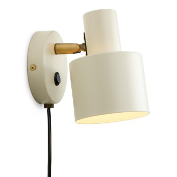 Halo Design 746873 - Aplique de pared VOGUE 1xE27/40W/230V crema/latón