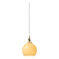 Halo Design 747931 - Lámpara colgante con cable TOSCANA 1xG9/28W/230V diámetro 18 cm beige/latón