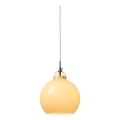 Halo Design 748006 - Lámpara colgante con cable TOSCANA 1xE27/40W/230V, diámetro 27 cm, beige/latón
