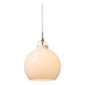Halo Design 748068 - Lámpara colgante con cable TOSCANA 1xE27/40W/230V Ø 36 cm crema/latón