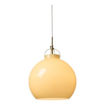 Halo Design 748075 - Lámpara colgante con cable TOSCANA 1xE27/40W/230V Ø 36 cm beige/latón