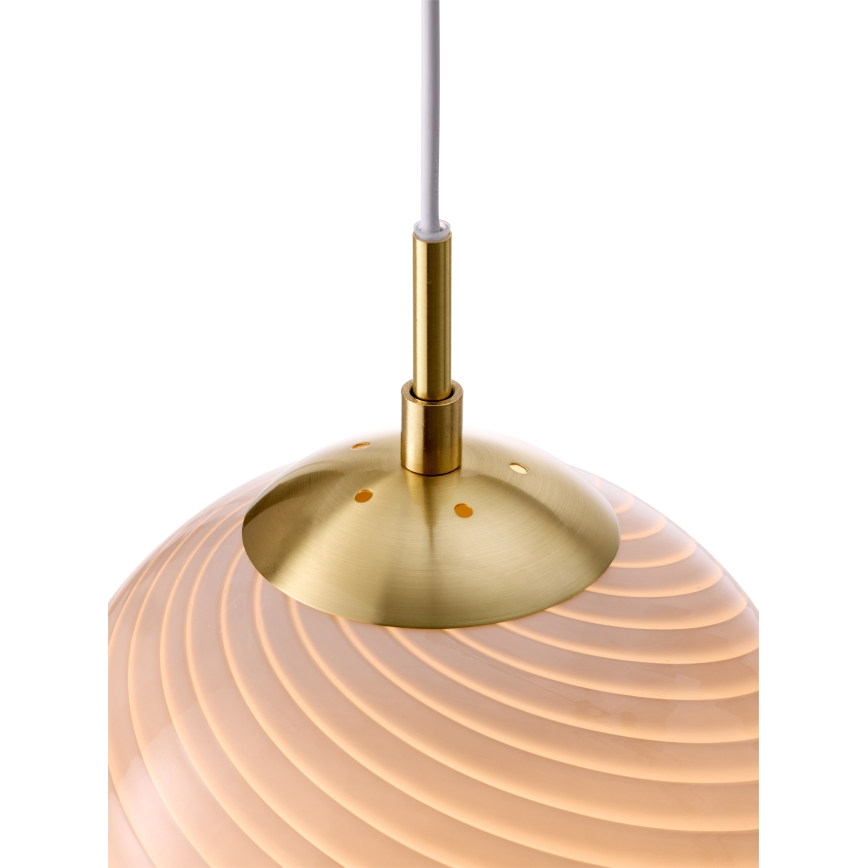 Halo Design 748358 - Lámpara colgante con cable CANDY 1xE27/25W/230V Ø 20 cm gris/latón