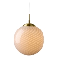 Halo Design 748570 - Lámpara colgante con cable CANDY 1xE27/25W/230V Ø 30 cm gris/latón