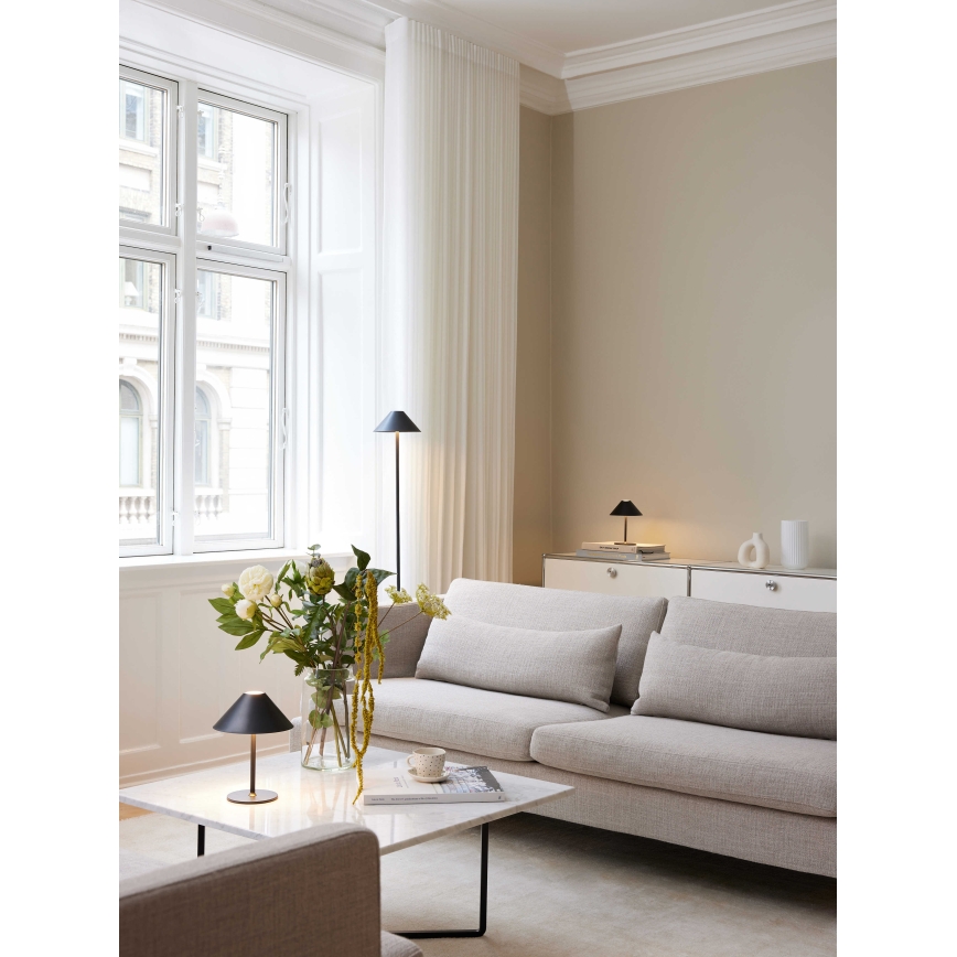 Halo Design 800803 - Lámpara de sobremesa recargable regulable para exteriores HYGGE LED/3W/4000 mAh IP54 negra